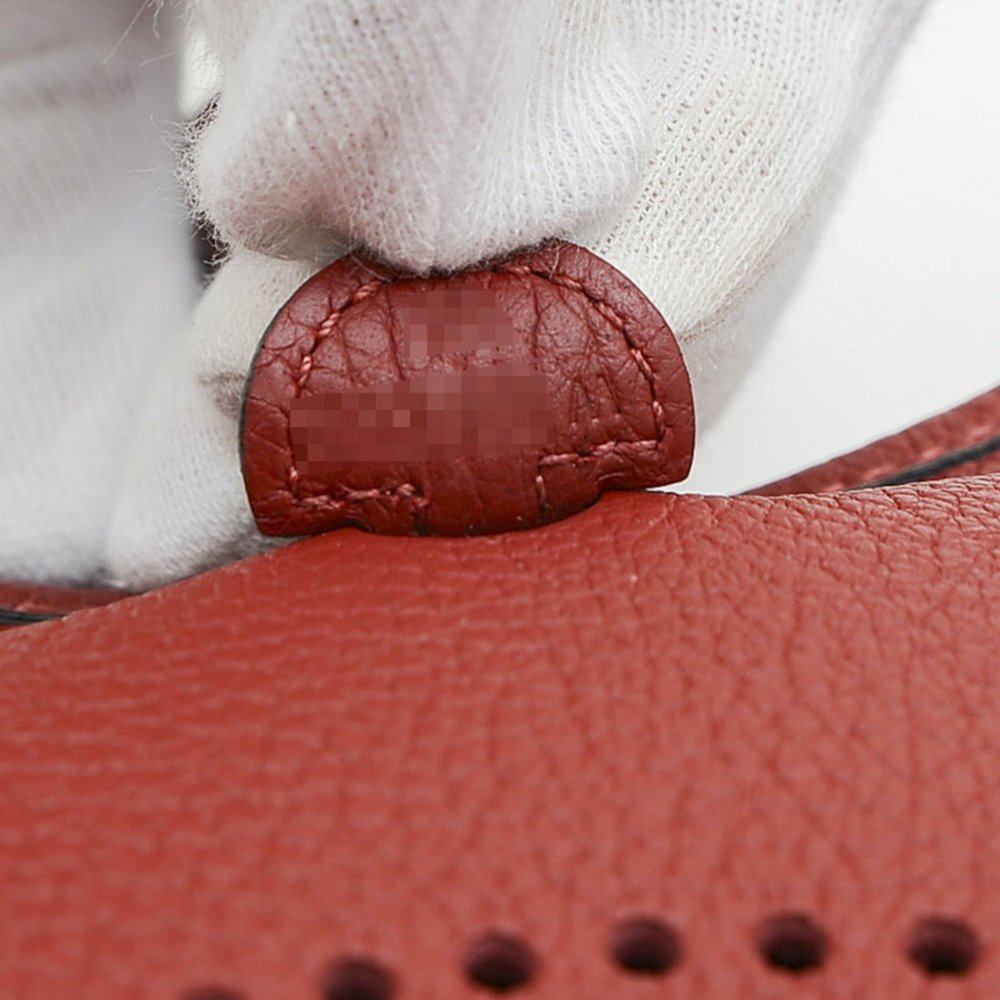 Hermes Evelyn TPM Amazon Shoulder Bag Taurillon Clemence Rouge H W Stamp - Picture 6 of 7